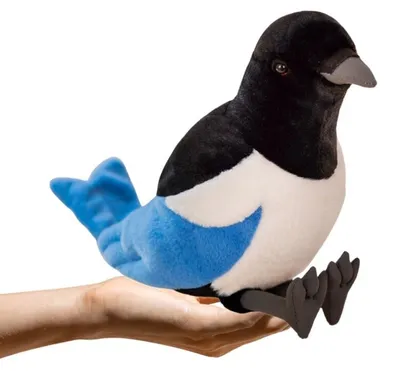 Immagine prodotto di Leantoys - Peluche mascotte: gazza eurasiatica blu, 30 cm