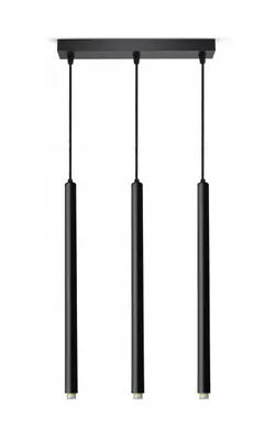 Produktbild von FKL DESIGN Home Deco Deckenlampe Deckenleuchte 3-flammig G9 Metall Lampenshirm Lampe aus Serie N853 (Schwarz, BZ3)