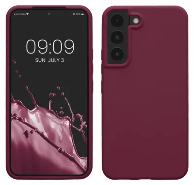 Produktbild von kwmobile Handyhülle für Samsung Galaxy S22 Hülle - Case Silikon - Kabelloses Laden - Schutzhülle Cover in Magenta Lila