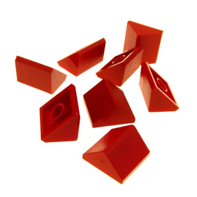 Produktbild von 8x Lego Dachstein 45° 2x2 rot Dachziegel schräg Steine 304321 3043