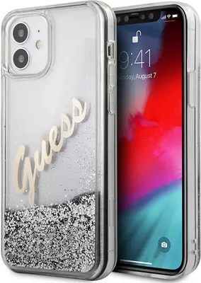 Immagine prodotto di Guess Guhcp12Sglvssi Iphone 12 Mini5,4 Srebrny/Argento Custodia rigida Glitter Vintage Script