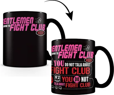 Produktbild von Fight Club Tasse Thermoeffekt Regeln