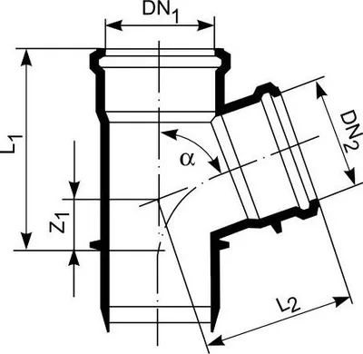 Produktbild von MagnaPlast HT PLUS T-Stück HTEA 32/32 mm 88,5° 422608 Abwasser