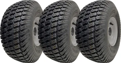Obrázek produktu pro kola pro sekačky na trávu 15x6.00-6 65mm náboj, pneumatika na ráfku 20mm ložiska (sada 3 ks)