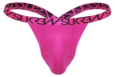 Image de SUKREW - Sous-vêtement String Hommes - Bubble Thong Party Pink - 1x Taille S
