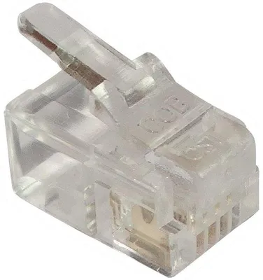 Image de Connecteur RJ10 à 4 broches (4p4c) pour câbles téléphoniques et réseau