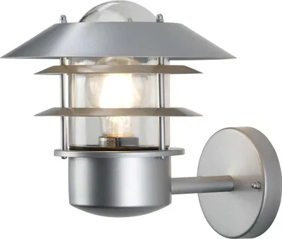 Produktbild von Elstead Helsingor Außen-Wandleuchte E27 24cm Edelstahl, silber IP44