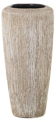 Immagine prodotto di Solidchoice - Vaso da tavolo in Vetroceramica, bianco e marrone, 19 x 40 cm