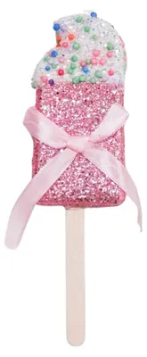Obrázok produktu pre Vianočný závesný ornament – zmrzlina – pena – 15x5 cm