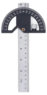 Produktbild von Winkelmesser-Zimmermannslineal zum Messen und Anreißen von Kanten in der Holzbearbeitung, 20,3 cm