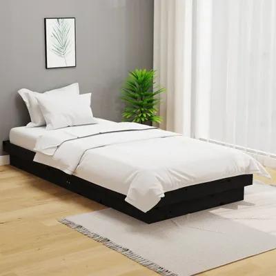 Produktbild von Massivholzbett Schwarz 100x200 cm , Klassische Betten Design 2024