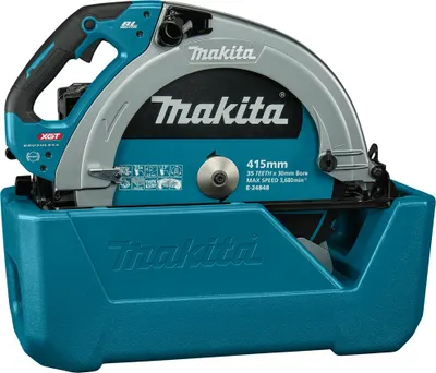 Zdjęcie produktu dla Akumulatorowa, przenośna pilarka tarczowa Makita HS013GT101 XGT z 1 akumulatorem 40 V 5,0 Ah i ładowarką, tarcza pilarska Ø 415 mm