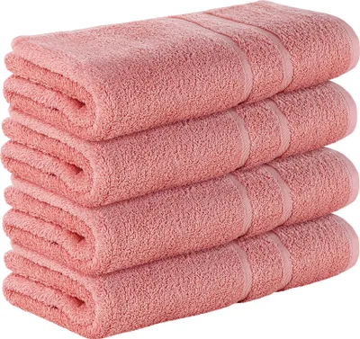 Obrázok produktu pre StickandShine, 4-dielna sada prémiových froté osušiek 70 x 140 cm v lososovej farbe, gramáž 500 g/m², 100 % bavlna