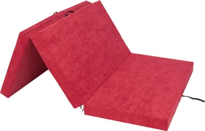 Produktbild von Materac składany Pillowprim, materac do sypialni, materac dla gości, materac kempingowy, miejsce do spania, powierzchnia do leżenia, materac plażowy, 200 x 120 cm, czerwony