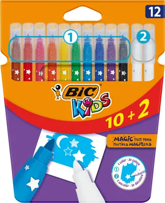 Obrázek produktu pro Dětské fixy Colour & Erase 10 + 2 barvy BIC