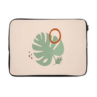 Produktbild von MuchoWow® Laptop Hülle 14 ZollMonstera - Pflanzen - Sommer - Pastell Laptoptasche - Laptoptasche - Stoßsicher - Schutzhaube