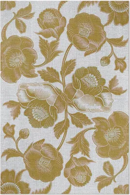 Produktbild von Botanisches Motiv im Retrostil – Vinylteppich – 60x90 cm – Indoor Teppich – Flur – Pflegeleicht – Modern