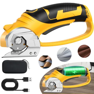 Produktbild von Schnurlose Elektrische Schere, Elektrische Stoffschere Zum Schneiden von Leder, Teppichen, Kunststoffen, Nähen