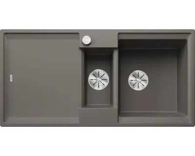 Produktbild von BLANCO ADIRA 6 S Einbauspüle SILGRANIT vulkangrau ab 60 cm mit Ablauffernbedienung, mit Zubehör - inkl.