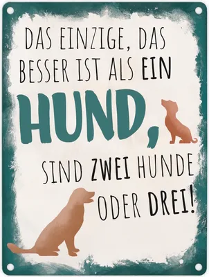 Produktbild von Lustiger Spruch für Hundebesitzer Metallschild in 15x20 cm