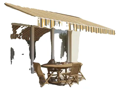 Imagen del producto de Material de repuesto para toldo, 3,5 m x 2,5 m, impermeable, resistente a los rayos UV, 100% poliéster, con revestimiento para mayor durabilidad