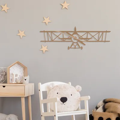 Produktbild von Wallity, Airplane- TNL1618, Kupfer, Sonstige Wohndekorationen, 70 x 23 cm, 100% Metall (Dicke: 1