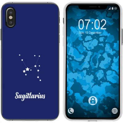 Produktbild von PhoneNatic Case kompatibel mit Apple iPhone Xs Max Silikon-Hülle SternzeichenSagittarius M5