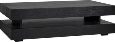 Produktbild von Casa Padrino Luxus Couchtisch Schwarz 150 x 80 x H. 43 cm - Rechteckiger Massivholz Wohnzimmertisch - Wohnzimmer Möbel - Luxus Möbel - Luxus Einrichtung