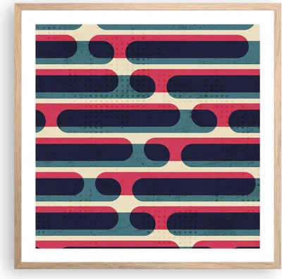 Produktbild von Gerahmtes Poster - Rahmen in heller Eiche - Abstraktion Muster Modern - 60x60 cm - Wand Bild - Wanddeko - Wandbilder - Wandposter - Bilderrahmen - Bilder - Kunstdruck - Wandbild - P2NAC60x60-4200