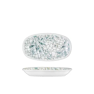 Image de Plat de service Wilmax 20 x 11 cm, multicolore, en porcelaine WL-671542/A