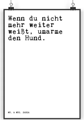 Produktbild von Mr. & Mrs. Panda Bild Wenn du nicht mehr... DIN A3 - Weiß - Geschenk, Zitat, Plakat, lustig, wanddeko, Wandbild, drucke, witzig, Haus, Sprüche, Wohnung, Designposter