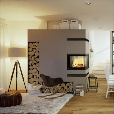 Immagine prodotto di Inserto camino in acciaio KRATKI VNP 610/430 9 kW Ø 200 con porta scorrevole