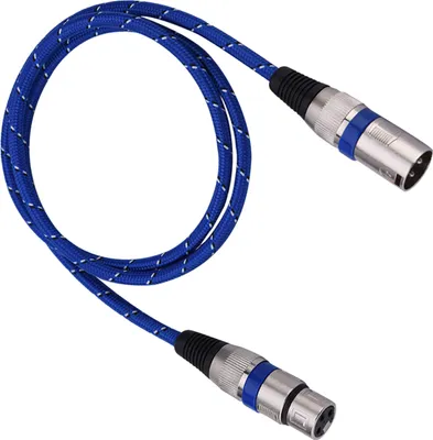 Zdjęcie produktu dla Zbalansowany 3-pinowy kabel mikrofonowy XLR męski na XLR żeński, 1 metr