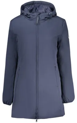 Produktbild von Wasserdichter Damen-Mantel mit Kapuze in Blau - Stilvoll & Nachhaltig