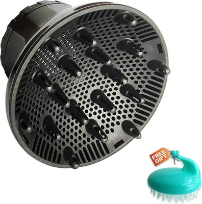 Produktbild von Universal Haar Diffusor, Diffusor Föhn, Diffuser Föhn Aufsatz, Anpassungsfähig für Schlag Trockner mit Düse 1,4-2,6 Zoll für lockiges oder welliges Haar Styling