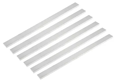 Aluminium-Flachstäbe 6 Stück, 6x20x305 mm, 6061, silber