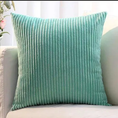 Produktbild von Kissenbezug – 60 × 60 cm – 3XL – Schlafzimmer, Wohnzimmer, Wohnaccessoires – Kissenbezug für Schlafsofa – Cord-Sofa-Dekoration – Cord-Kissenbezug – Kissenbezug für das Schlafzimmer – Ohne Füllung – Gestreifter Zierkissenbezug