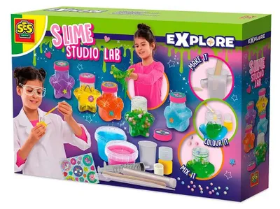 Immagine prodotto di SES Creative Explore 25143 Slime Studio Lab - Kit di artigianato STEM per bambini dai 5 anni in su - Crea il tuo slime - Include ingredienti e strumenti sicuri - Slime  Europe