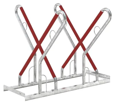 Produktbild von Fahrradständer mit Anlehnbügel 0514 XBF | 4 Räder zweiseitig | RA 540mm