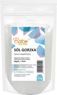 Zdjęcie produktu dla SÓL GORZKA EPSOM (KĄPIELOWA) 3 kg - BATOM