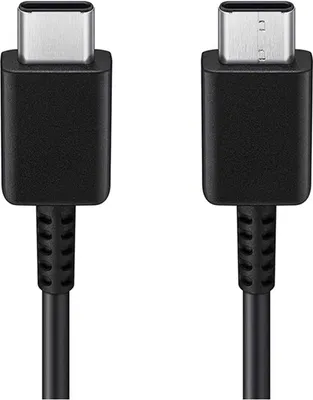 Produktbild von Typ-C Schnell-Ladekabel für Original Samsung Galaxy M11, M12, M13, M21, M22 Datenkabel super-schnell schwarz 1m beidseitig USB Type-C super-fast-Charging Cable