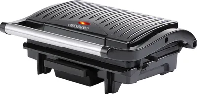 Produktbild von MONZANA® Kontaktgrill Antihaftbeschichtung Sicherheitsverschluss Cool-Touch Küche Elektrogrill Tischgrill Sandwich Maker Panini Toaster 1500W Schwarz