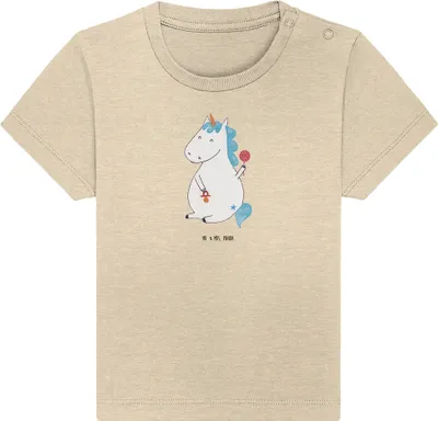 Produktbild von Mr. & Mrs. Panda Babyshirt Einhorn Baby 12. - 18. Monat - Natural Raw - Geschenk,  T-Shirt, Geburtstag, Geburt, Baumwolle Shirt, Nachwuchs, Party, Unicorn