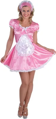 Produktbild von M211108-XS-A rosa Damen Stubenmädchen Kleid Dienstmädchen Kostüm Gr.XS