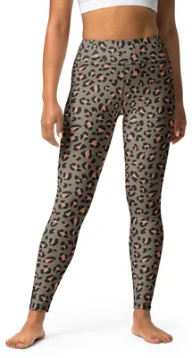 Produktbild von DECALVIBES Damen High Waist Yoga Leggings Leopard Grey - XS
