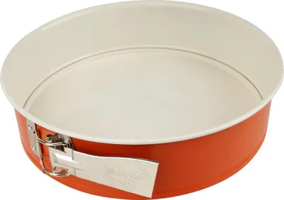 Produktbild von Dr. Oetker Springform Ø 26 DieMaus, runde Backform, hochwertige Kuchenform aus Stahlblech, Form mit keramisch verstärkter Antihaftbeschichtung (Farbe: Maus-Orange/Creme)