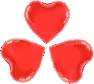 Zdjęcie produktu dla Balon foliowy serce czerwone 23cm, 3 szt.