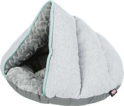 Produktbild von TRIXIE Junior Kuschelhöhle für Welpen - hellgrau/mint - 45 × 30 × 40 cm