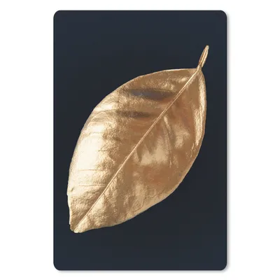 Produktbild von MuchoWow® Mauspad Mousepad Blätter - Schwarz und Gold - Luxus - Natur - Pflanzen 18x27 cm - Mousepads - Maus Mat - Pad - Mausunterlage