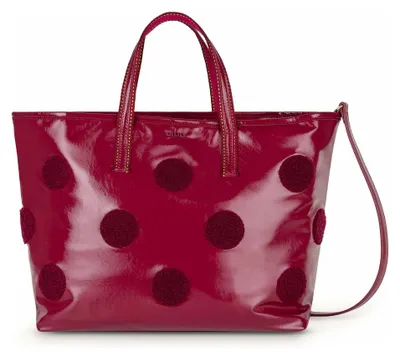 Productafbeelding van Oilily shopper Laque Celeste Carrier Bag Beet Red wijnrood
